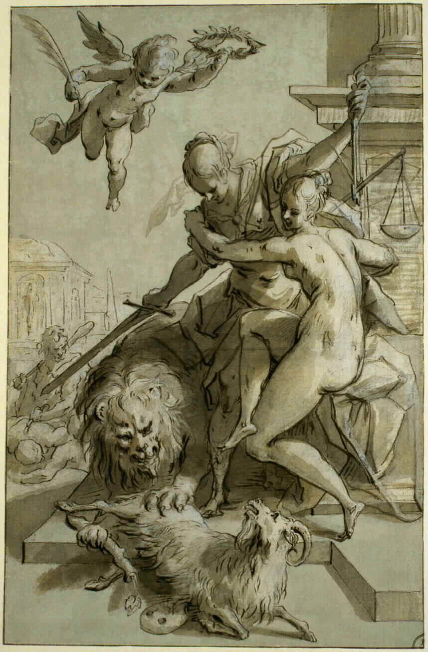 Hans von Aachen, Sieg der Wahrheit unter dem Schutze der Gerechtigkeit