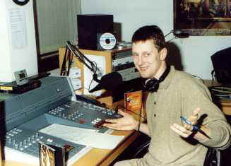 Volker Bahr whrend der Sendung "Jazz geht's los" im Studio B des StadtRadio Gttingen